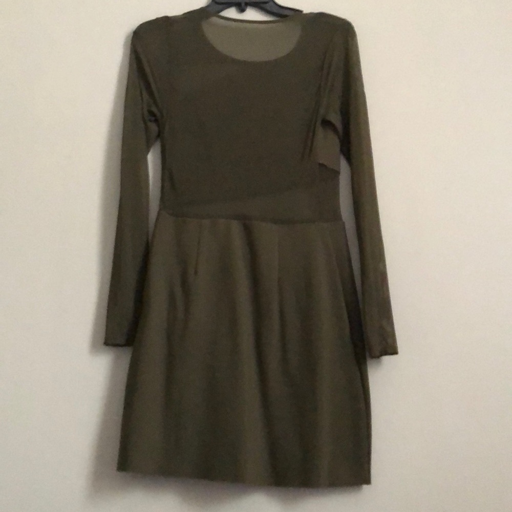 Sheer and shape blocked dress from Anthropologie